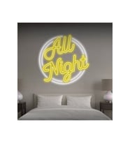 All Night Yazılı Neon Tabela