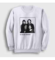 Presmono Unisex Beyaz Band My Bloody Valentine Sweatshirt 463463tt