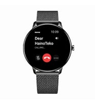 HainoTeko-27 Waterproof Akıllı Saat AMOLED Ekran Bluetooth Arama 3 Kordon Set Siyah