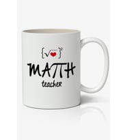 Kişiye Özel Matematik Öğretmeni Öğretmene Hediye Beyaz Kupa - Öğretmenler Günü