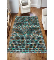 Dijital Kaymaz Taban Yıkanabilir Salon Halısı Mutfak Halısı Koridor Halısı Yolluk ND-HS-326 (Çok Renkli)