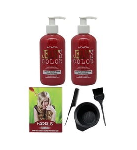 Saç Boyası Pamuk Şekeri Pembe 250ml 2ad, Saç Açıcı Ve Fluweel Saç Boya Kabı Seti