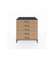 Kronos Şifonyer 5 Çekmeceli 88x59x96 Antrasit-Çam