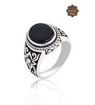 Oniks Taşlı 925 Ayar Gümüş Çocuk Yüzük 201023729