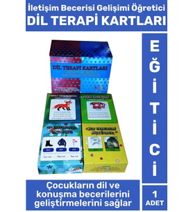 Eğitici Görsel Algı Dil İletişim Becerisi Gelişimi Özgüven Kazanımı DİL TERAPİ KARTLARI