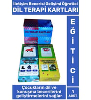Eğitici Görsel Algı Dil İletişim Becerisi Gelişimi Özgüven Kazanımı DİL TERAPİ KARTLARI