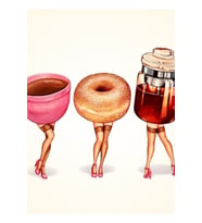 Kahve Pin-ups Tablo Ahşap Poster Dekoratif