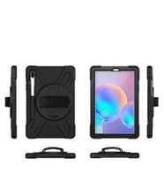 Galaxy Tab S6 T860 Kılıf Zore Defender Standlı Koruyucu Kılıf (Siyah)
