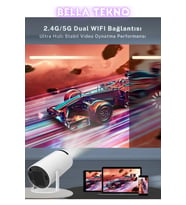 Taşınabilir Android Projektör, Wifi ve Hoparlörlü, Sinema Keyfi Her Yerde