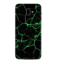 Samsung J6 Plus J7 Prime J7 Pro M20 Kılıf Desenli Silikon Yeşil Şerit Mermer 1320