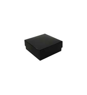 Komple Karton Kutu Düz Renk 7X7X2.2 CM (25 Adet)  Siyah