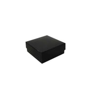 Komple Karton Kutu Düz Renk 7X7X2.2 CM (25 Adet)  Siyah
