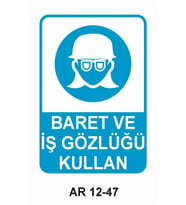 İŞ GÜVENLİĞİ UYARI LEVHASI 1 ADET PVC 21 X 29CM