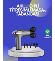 Portatif Şarjlı Masaj Tabancası 4 Başlık Derin Doku Masaj Aleti