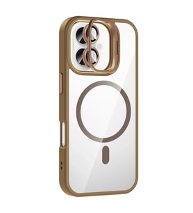 Joko Apple iPhone 16 Plus Remim Lensli Magsafe Standlı Kapak - Kahverengi