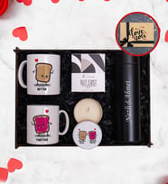 Kişiye Özel Termos 450ML & 2'li Kupa Bardak , Filitre Kahve,Kokulu Mum