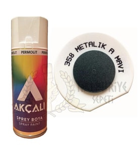 Akçalı Akrilik Sprey Boya METALİK AÇIK MAVİ (Simli) 400 ml - 358