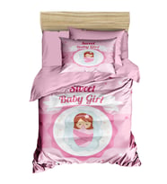 Yenidoğan Kız Bebek Nevresim Takımı %100 Pamuklu Sweet Baby Girl (Çok Renkli)