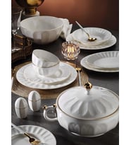 Aryıldız Ar34006 Lotus Bone 60 Parça Porselen Yemek Takımı 
