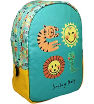 Smiley Baby Lisanslı Sevimli Hayvanlar Desenli Tek Bölmeli Anaokul-Kreş için Polyester Bebek Sırt Çantası