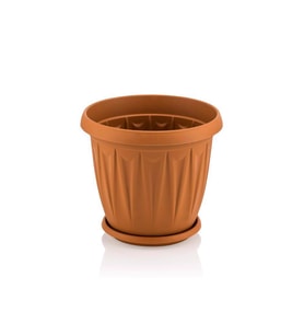 Omnipazar SY-5702 2,3 litre Plastik Ürgüp Saksı Takımı No 2 (KAHVE)