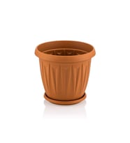 Omnipazar SY-5702 2,3 litre Plastik Ürgüp Saksı Takımı No 2 (KAHVE)
