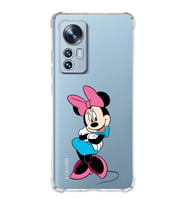 Xiaomi Mi 12 Pro Uyumlu Köşe Korumalı Antişok Kapak Minnie Mouse Tasarımlı Şeffaf  Kılıf