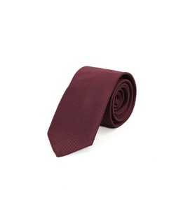 Klasik & Modern Stil Uyumlu Armürlü Erkek Kravat – Özel Gün ve İş Hayatı İçin (Vişne)