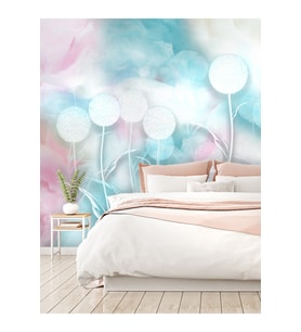 Dreamwall Soğan Çiçeği Desenli Yırtılmaz Sağlıklı Tekstil Duvar Kağıdı (Çok Renkli)