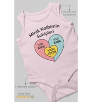 Aileye Özel Sıfır Kollu Bebek Zıbını %100 Pamuk