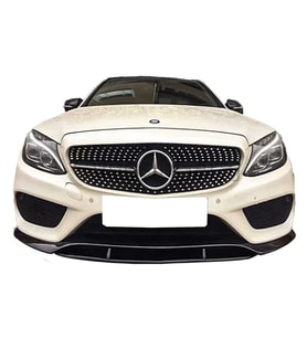 Mercedes W205 C180 Ön Ek Karlık Mat Siyah Plastik 2 Parça Ön Ek