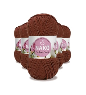 5 Adet Cotton Lüks Yelek Tunik Kazak Bluz Hırka İpi Yünü Kızıl Kahve 97556