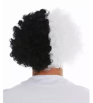 River World Afro Bonus Taraftar Peruğu Kıvırcık Beyaz Siyah
