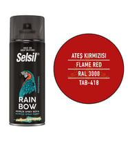 Selsil Rainbow Akrilik Sprey Boya ATEŞ KIRMIZI 400 ml. - RAL3000