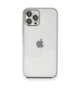 Apple İphone 12 Pro Kılıf Razer Lensli Silikon - Gümüş