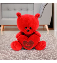 Kalp Tutan Peluş Ayıcık 30CM Kırmızı