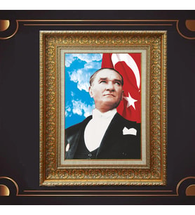 ÖZEL SERİ ALTIN VARAKLI ATATÜRK TABLO S971