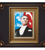ÖZEL SERİ ALTIN VARAKLI ATATÜRK TABLO S971
