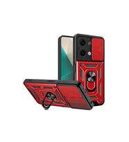 Xiaomi Poco X6 Kılıf Pars Lens Yüzüklü Silikon - Kırmızı