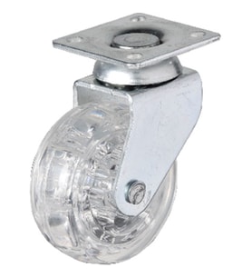 Hts 325 - 50x20 mm Şeffaf Makaralı Tablalı Teker 4 Adet TG-V 5053