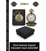 Özel Üretim Hediyelik Erkek Aksesuar Özel Kutulu Çapalı Köstekli Saat Alk2608