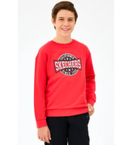 Skechers Crewneck Çocuk Sweatshirt (Kırmızı)