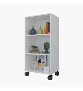 Kenzlife kitaplık beril 108*030*020 byz tekerlekli mutfak dolabı banyo ofis ayakkabılık kiler
