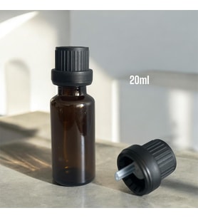 Amber Renkli Boş Esans Şişesi, Çok Amaçlı Şişe 20ml , 6 lı