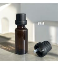 Amber Renkli Boş Esans Şişesi, Çok Amaçlı Şişe 20ml , 6 lı