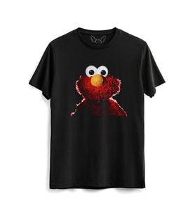 Susam Sokağı Resimli Siyah Tshirt 