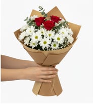 Premium Papatya&Gül Buketi