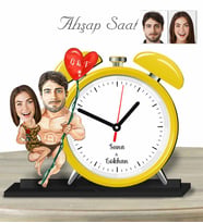 Kişiye Özel Ahşap Saat-Sevgililer Günü Hediyesi Sevgili Model-2