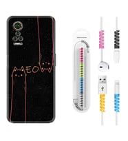 General Mobile GM 21 Pro GM 22 Pro Plus Kılıf Kablo Koruma Spiral Silikon Meow 1657