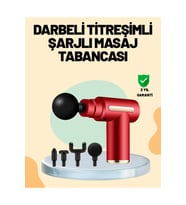 Gevşetici Kas Masaj Tabancası, 4 Başlık ve Ayarlanabilir Hızlı, Rahatlatıcı
